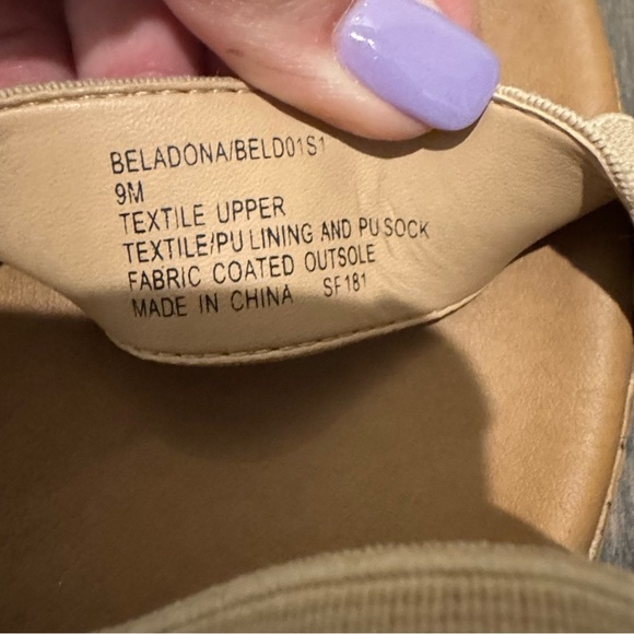 Steve Madden Beige Platform Sandals Cork Wedge Slingback Size 9 - Picture 11 of 11